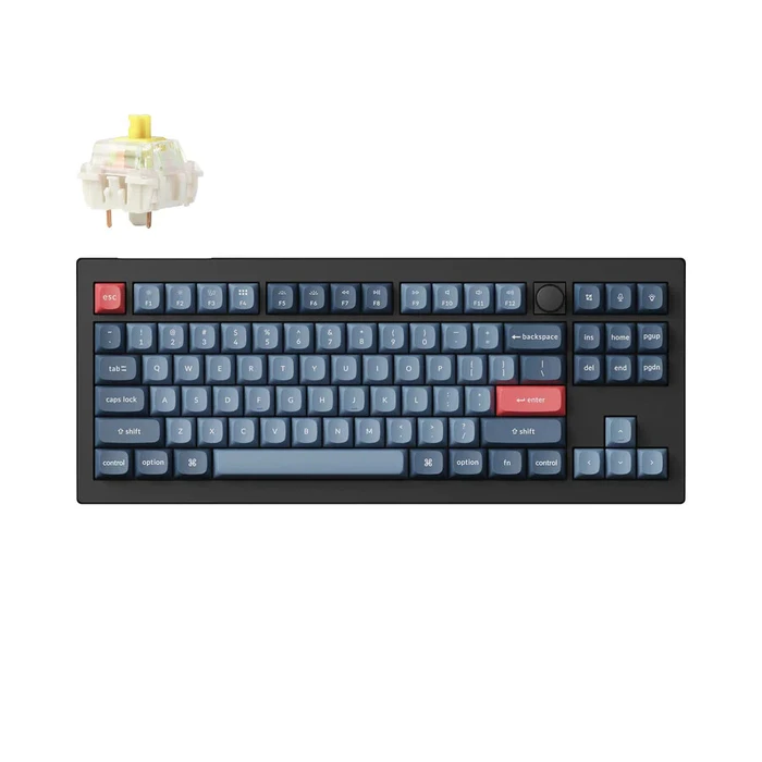 Gaming Πληκτρολόγιο Keychron V3 MAX80% TKL Banana Switch Μαύρο