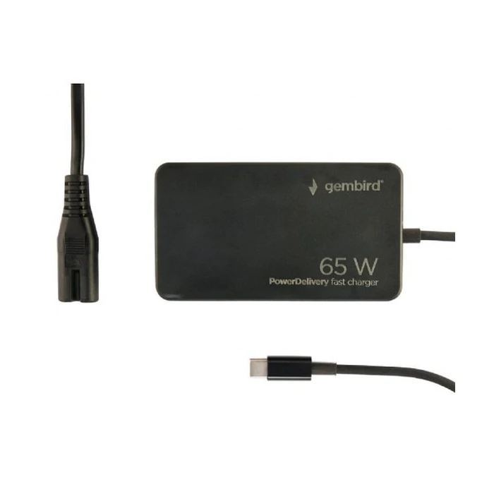 Φορτιστής Laptop 65W Gembird Power Delivery, GaN, USB-C