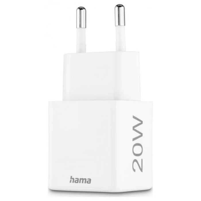 Φορτιστής Πρίζας Hama Mini 20W PD/QC (1x USB-C, 1x USB-A) Λευκός