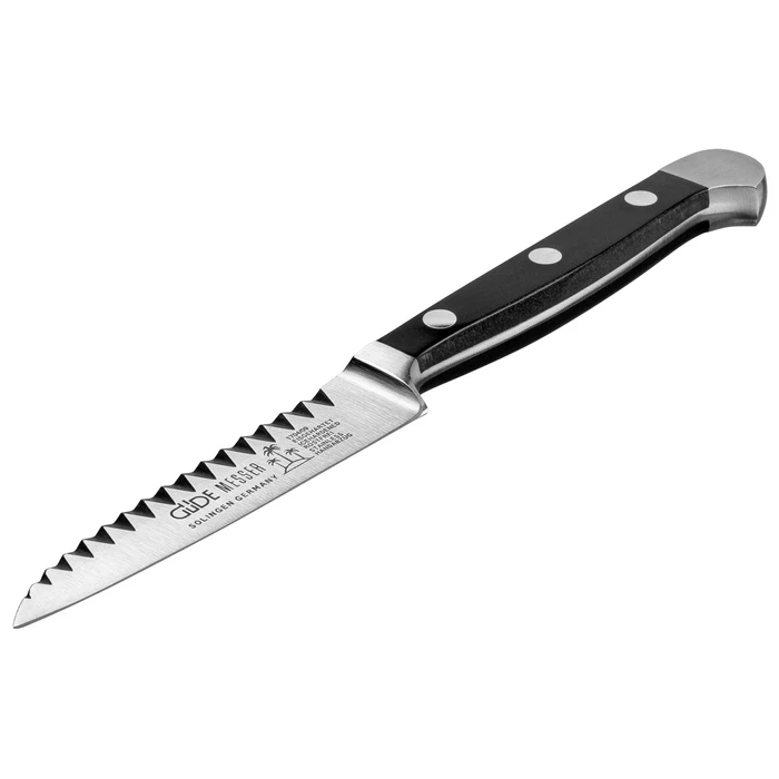 Güde Alpha Paring Knife — Double-honed, POM Black Handle, 9 cm (Model C701170409)