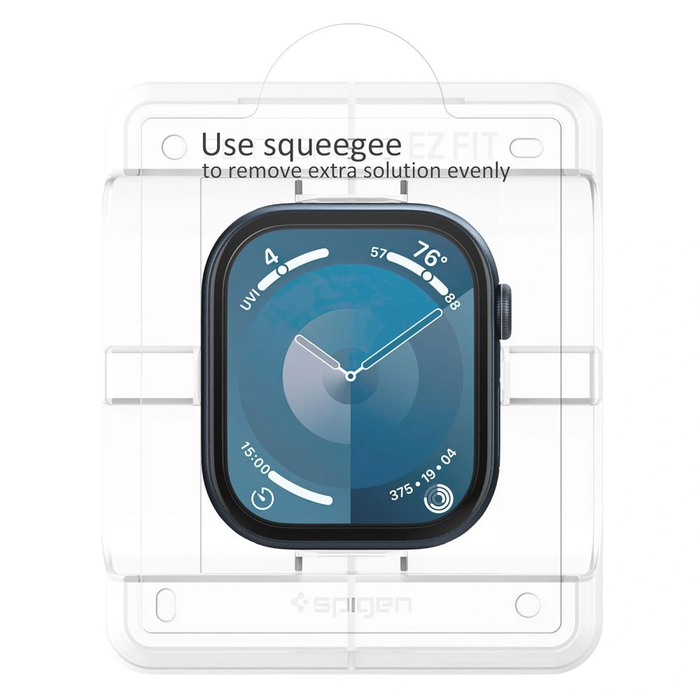 Hybrid glass Spigen Elite Shield Ez Fit Apple Watch 10 / 11 42mm Clear [2 PACK]