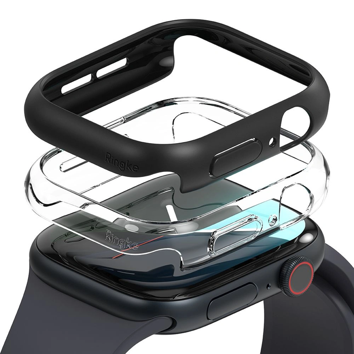 Ringke Slim Apple Watch 10 / 11 46mm Clear & Matte Black [2 PACK]