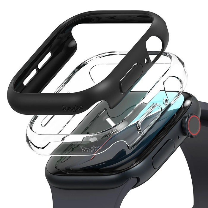 Ringke Slim Apple Watch 10 / 11 46mm Clear & Matte Black [2 PACK]