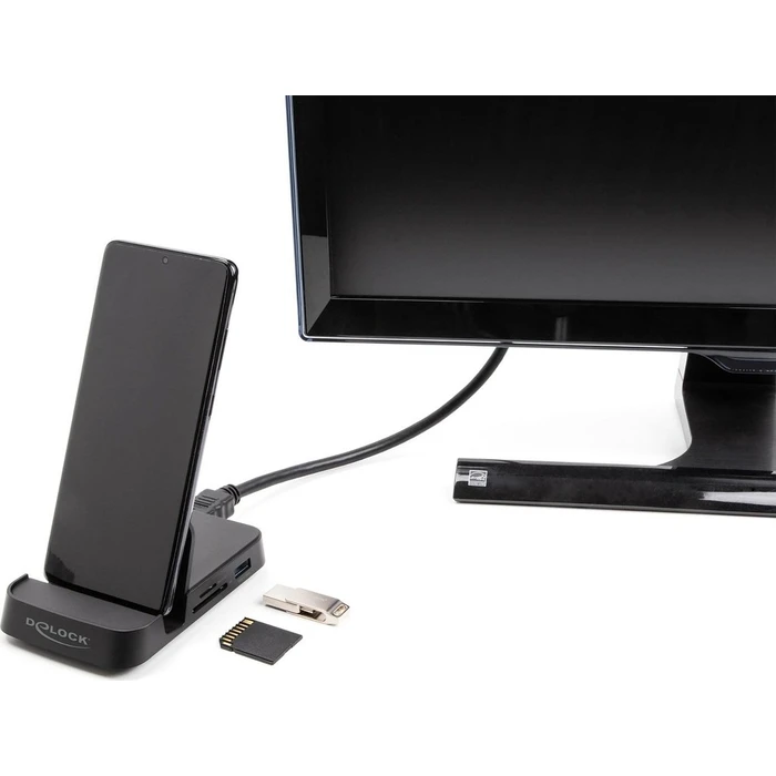 Docking Station Delock Smartphone 4K with integrierter Halt.