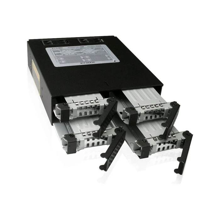 Θήκη Σκληρού Δίσκου Icy Dock 4x6,3cm SATAI-III/SAS in 1x5,25" HDD/SSD