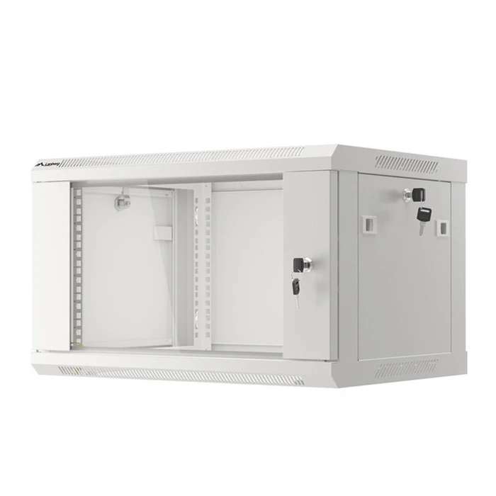 Καμπίνα Δικτύου Lanberg Rack Wall 19" 6U/600X450 glass door Gray