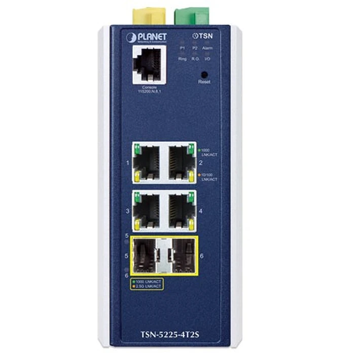 Network Switch Planet Industrial L2+ 4-Port Managed TSN TSN-5225-4T2