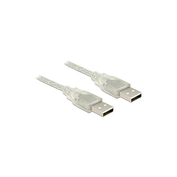Καλώδιο USB Delock A -> A M/M 0.50m transparent