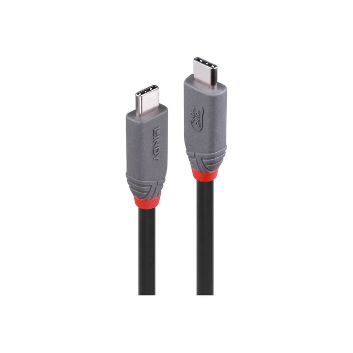 Καλώδιο USB Lindy 2.0m USB4 240W Type-C Kabel, 40Gbit/s, Anthra Line