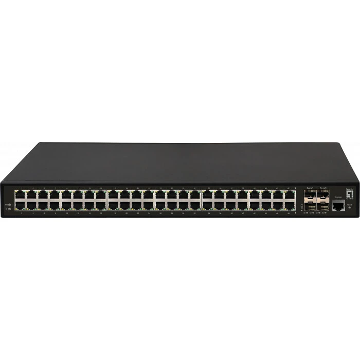 Network Switch LevelOne 48x GE GTL-5291 4x10GSFP+19"