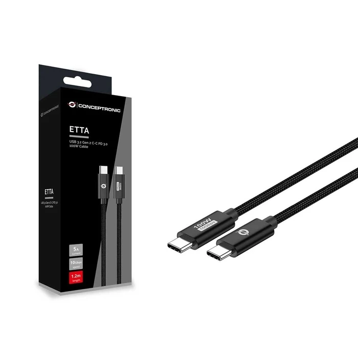 Καλώδιο USB Conceptronic USB-C 3.0 -> C M/M 1.20m 5A 10Gbps sw