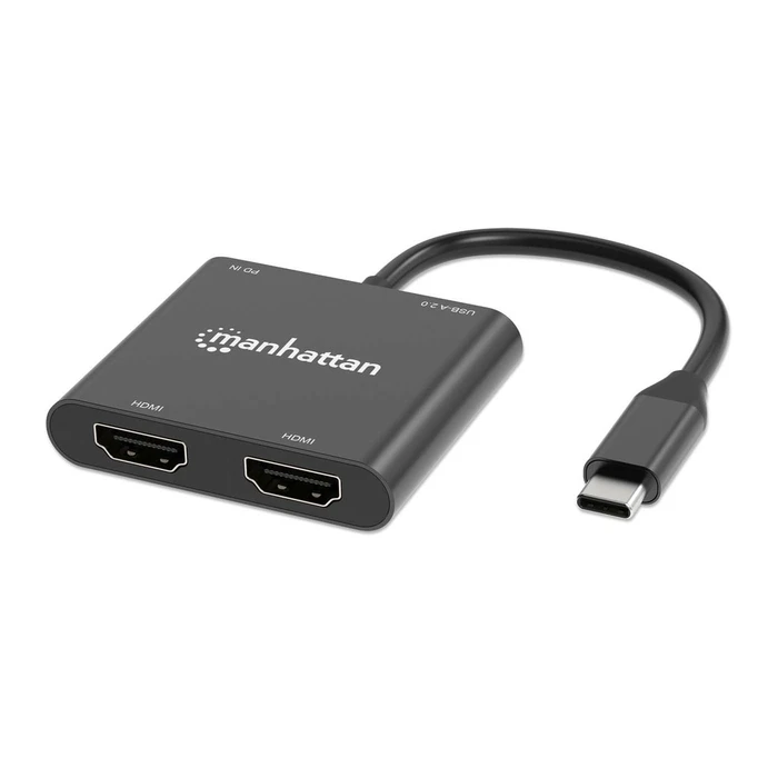 Αντάπτορας USB Manhattan USB-C PD on Dual-HDMI-Monitor 4K 60Hz