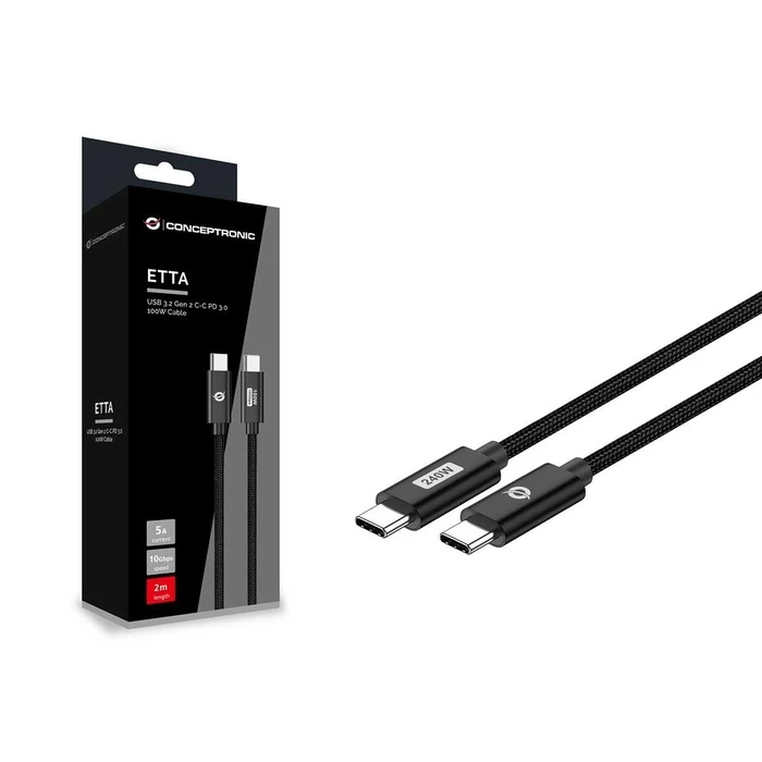 Καλώδιο USB Conceptronic USB-C 3.1 -> C M/M 2.00m 5A 480Mbps sw