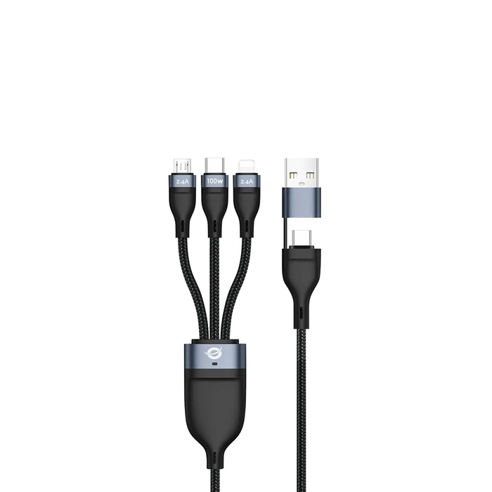 Καλώδιο USB Conceptronic USB-C/A 3.0 -> 3-in-1 100W 1.50m 480Mbps