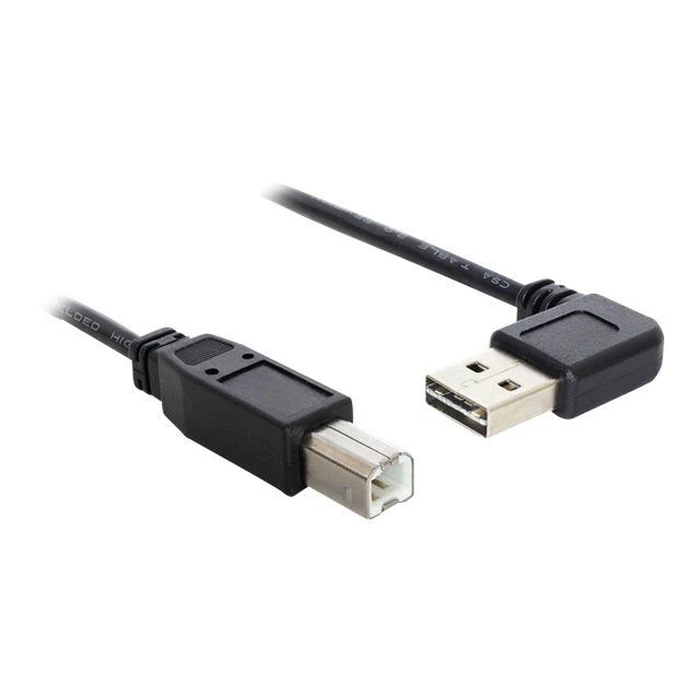 Καλώδιο USB Delock Easy 2.0 A((angled right/left) -> B 0.5m schw