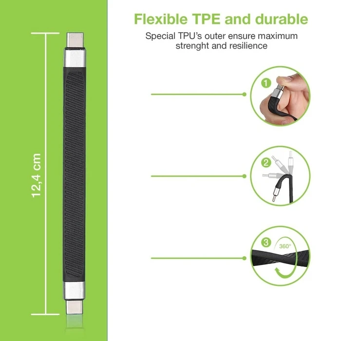 Καλώδιο USB Techly USB4 Gen3 C to C Flexibles