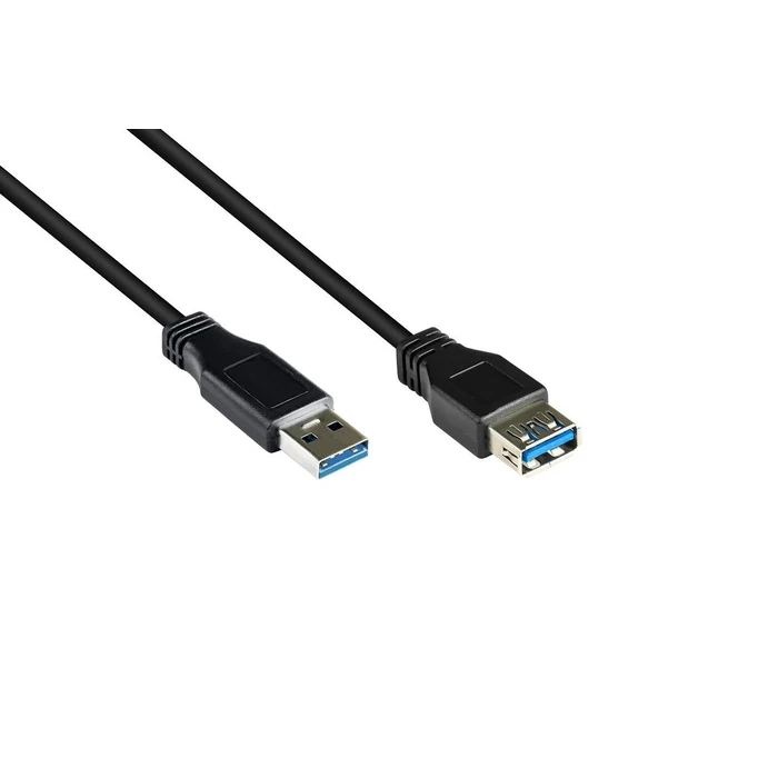 Καλώδιο USB Goodconnections USB3.0 A-M.-A-F. Black 1m