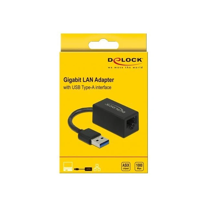 Αντάπτορας Δικτύου USB Delock Typ-A to Gigabit LAN Compact Black