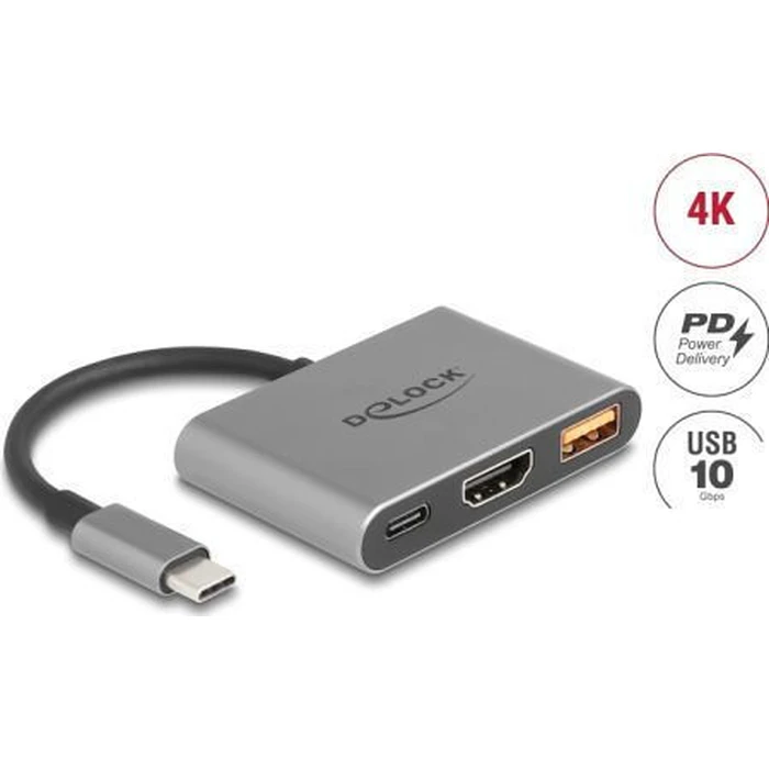 Αντάπτορας USB Delock Type-C to HDMI 4K 30 Hz with USB Typ-A