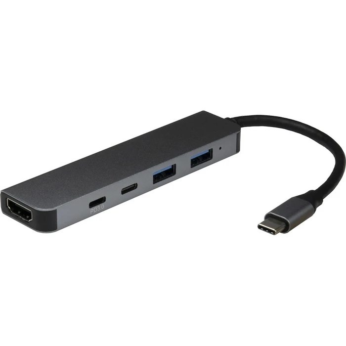 USB Hub Inter-Tech Argus H-469-01 5in1 USB-C,HDMI 4K,PD100W
