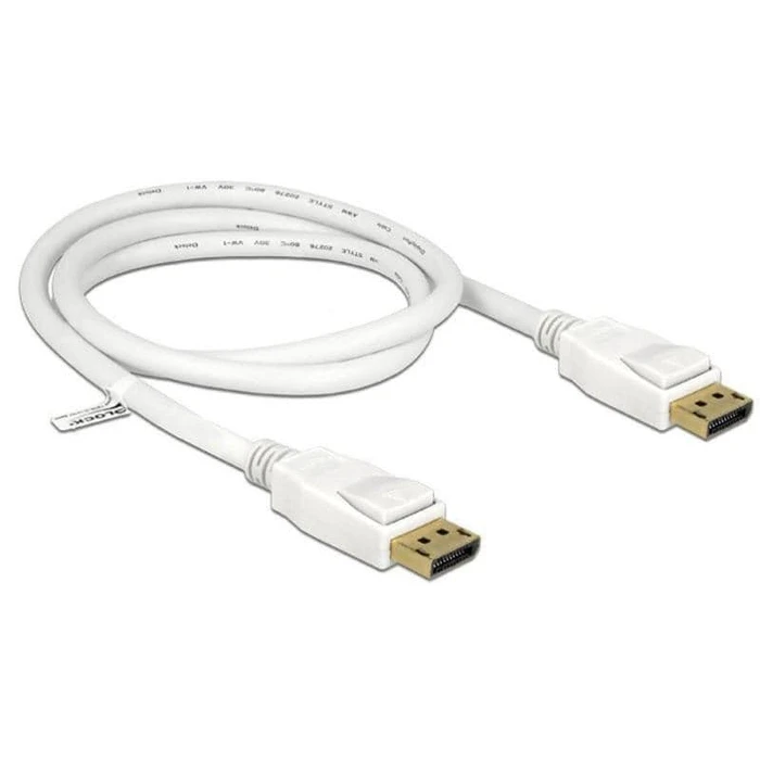 Καλώδιο Displayport Delock DP -> DP M/M 1.00m White 4K