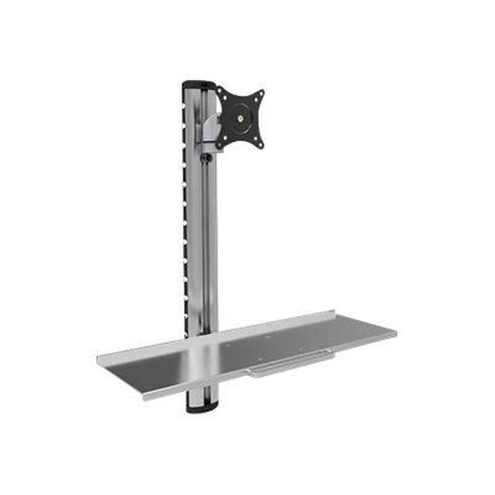 Βάση Monitor Techly wall mount with keyboard tray, 15-27", silver
