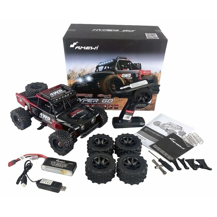 Tηλεκατευθυνόμενο Amewi Hyper GO Desert Buggy brushless 4WD 1:14 RTR Black/r