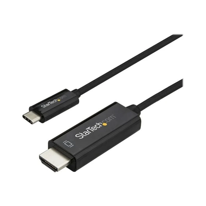 Καλώδιο HDMI StarTech 6ft (2m) C to HDMI 4K 60Hz Type C 2.0 Video Thunderbolt 3 Compatible, Laptop to HDMI Monitor/Display, DP 1.2 Alt Mode HBR2, Black - 4K
