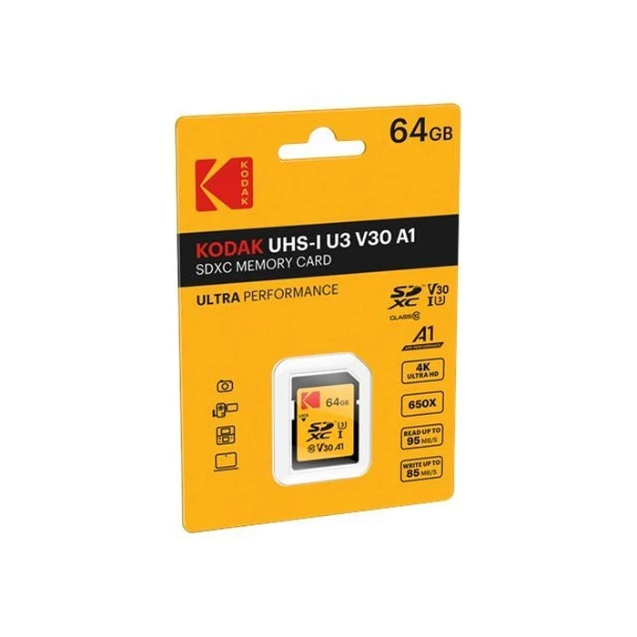 Κάρτα Μνήμης SD 64GB Kodak UHS-I U3 V30 Ultra