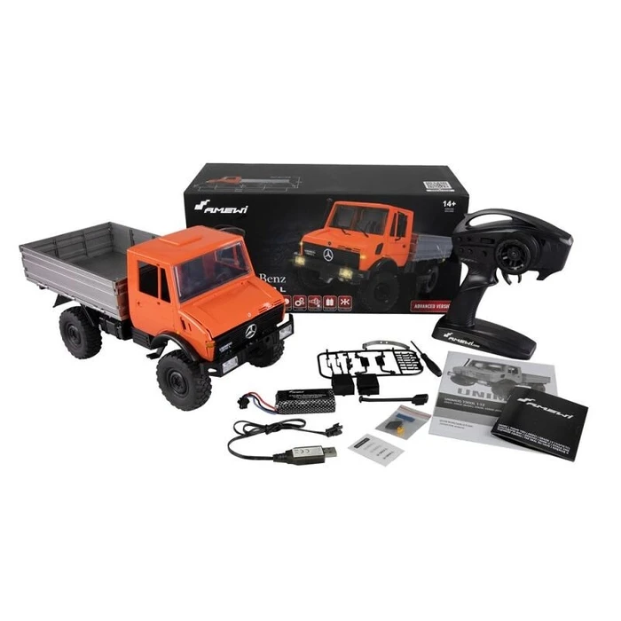 Tηλεκατευθυνόμενο Amewi Mercedes-Benz Unimog Advanced 4WD 1:12 RTR orange