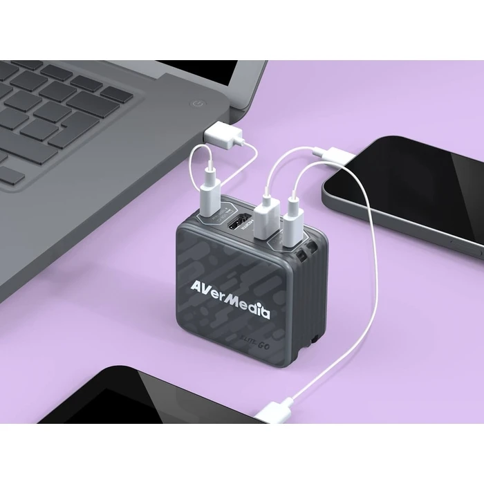 Φορτιστής Πρίζας Avermedia EliteGO (GC313Pro) Black, 100W GaN, HD