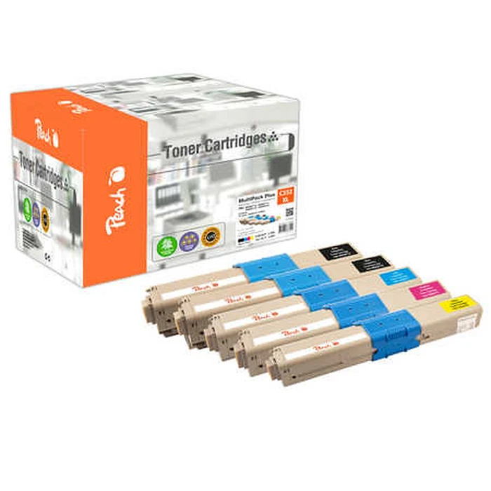 Toner Συμβατό Peach OKI C332XL-series MultiPack Plus 2xbk,c,m,y