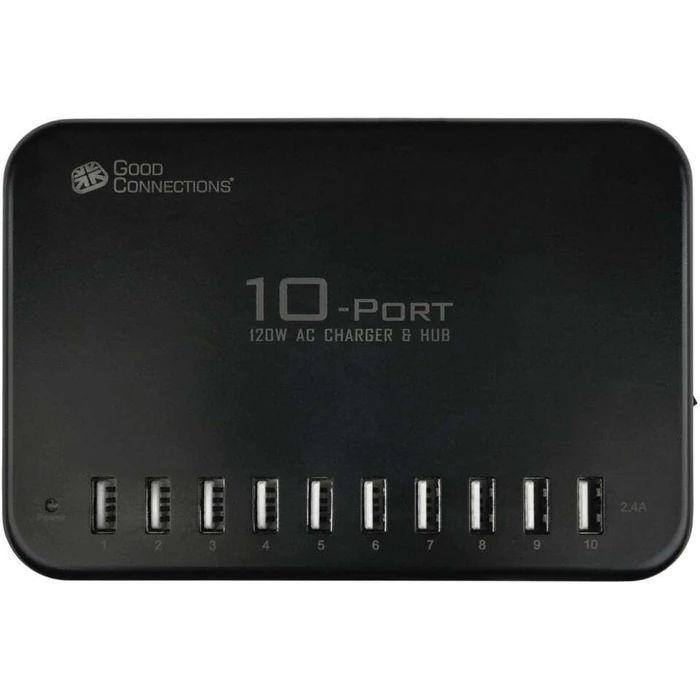 USB Hub Goodconnections USB-Desktop-Fast charging station 120W 10Port
