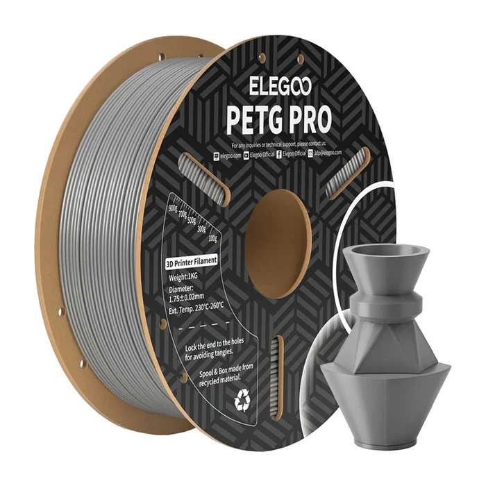 Elegoo PETG νήμα 3D εκτυπωτή 1.75 mm Γκρι - 1 τεμάχιο (Spool)