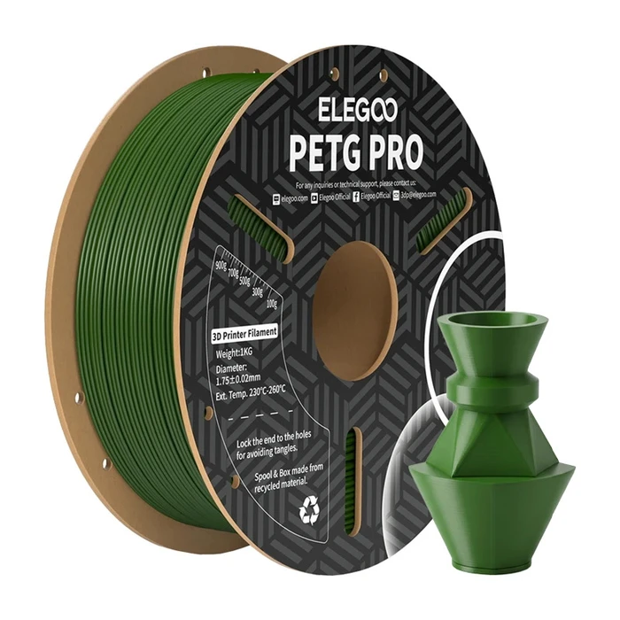 Elegoo PETG Φιλαμέντο 1.75 mm Πράσινο 1 kg - 50.203.0449