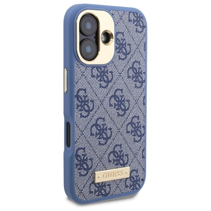Guess GUHMP16MU4GPRB Apple iPhone 16 Plus hardcase 4G Logo Plate MagSafe blue