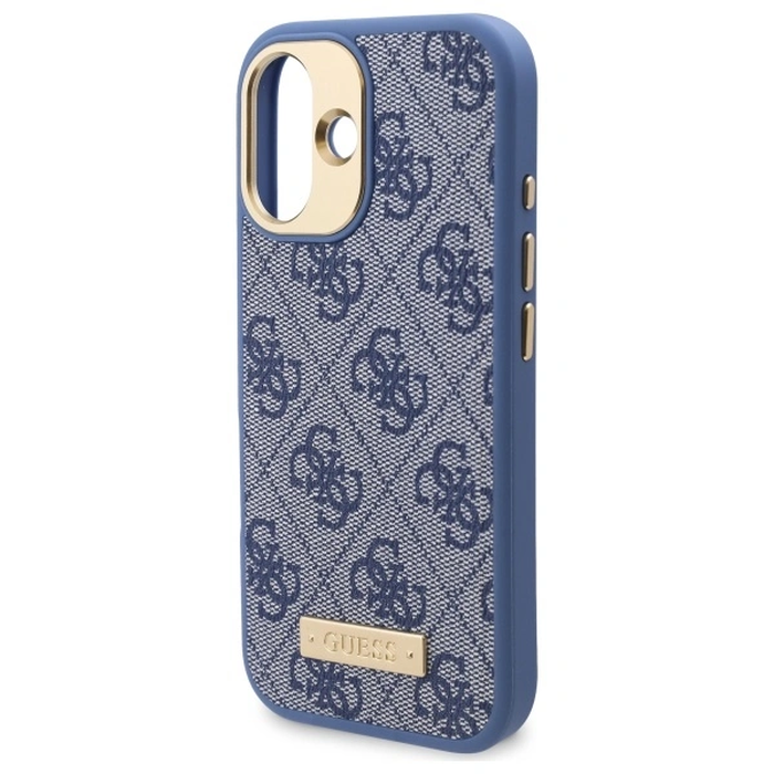 Guess GUHMP16MU4GPRB Apple iPhone 16 Plus hardcase 4G Logo Plate MagSafe blue