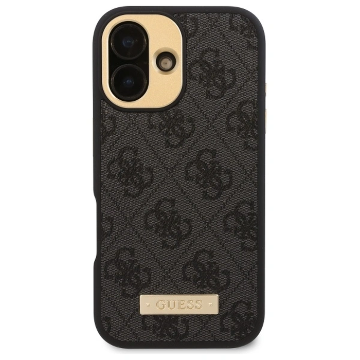 Guess GUHMP16MU4GPRK Apple iPhone 16 Plus hardcase 4G Logo Plate MagSafe black
