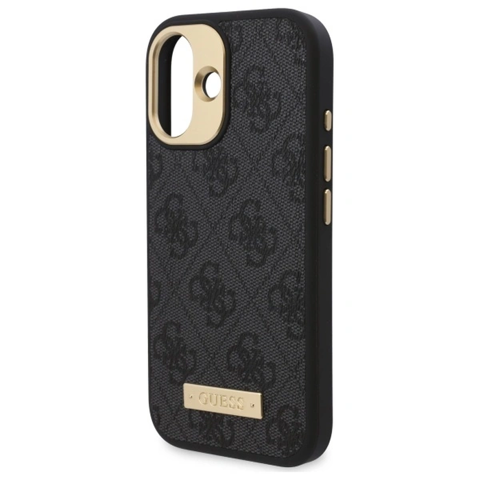Guess GUHMP16MU4GPRK Apple iPhone 16 Plus hardcase 4G Logo Plate MagSafe black