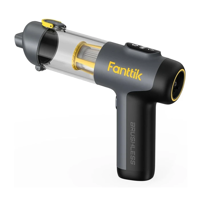 Fanttik Car Vacuum Cleaner Solids with Power 80W Rechargeable 12V Transparent