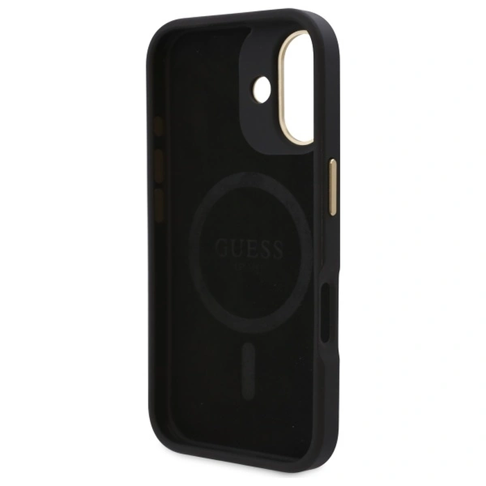 Guess GUHMP16MU4GPRK Apple iPhone 16 Plus hardcase 4G Logo Plate MagSafe black