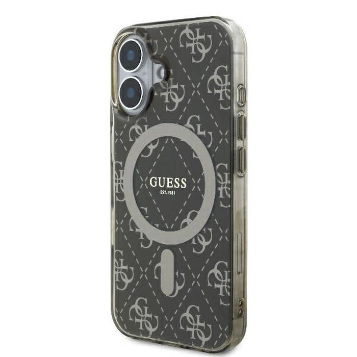 Guess GUHMP16SH4DTEW Apple iPhone 16 hardcase IML 4G Background MagSafe brown