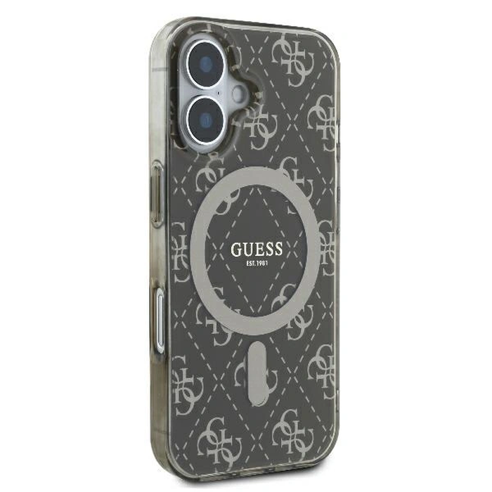 Guess GUHMP16SH4DTEW Apple iPhone 16 hardcase IML 4G Background MagSafe brown