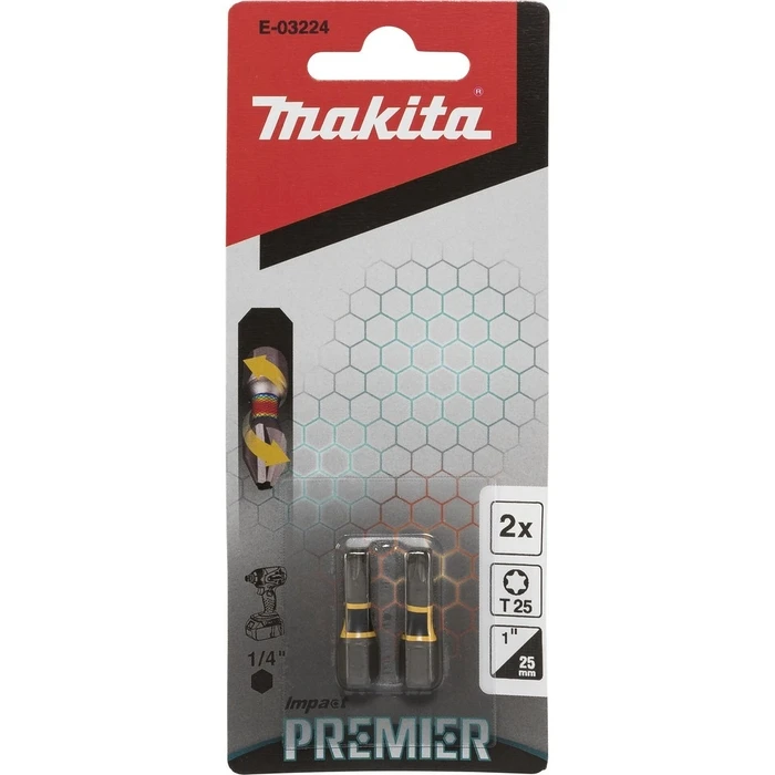 Μύτες Κατσαβιδιού Makita Torsion Bit T25x25 2pcs