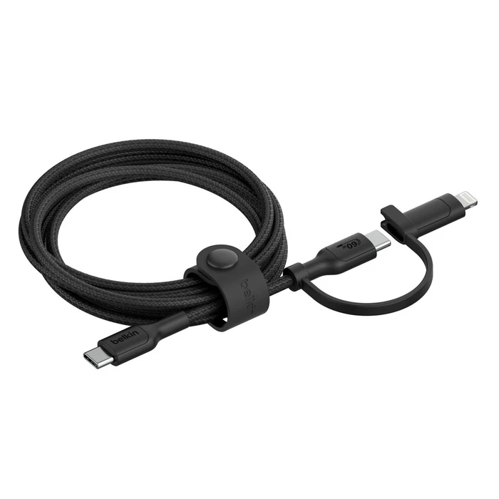 Καλώδιο USB Belkin Boost CHARGE 2-in-1 USB-C/Lig.1,5m sw.CAC003hq1.5MBK