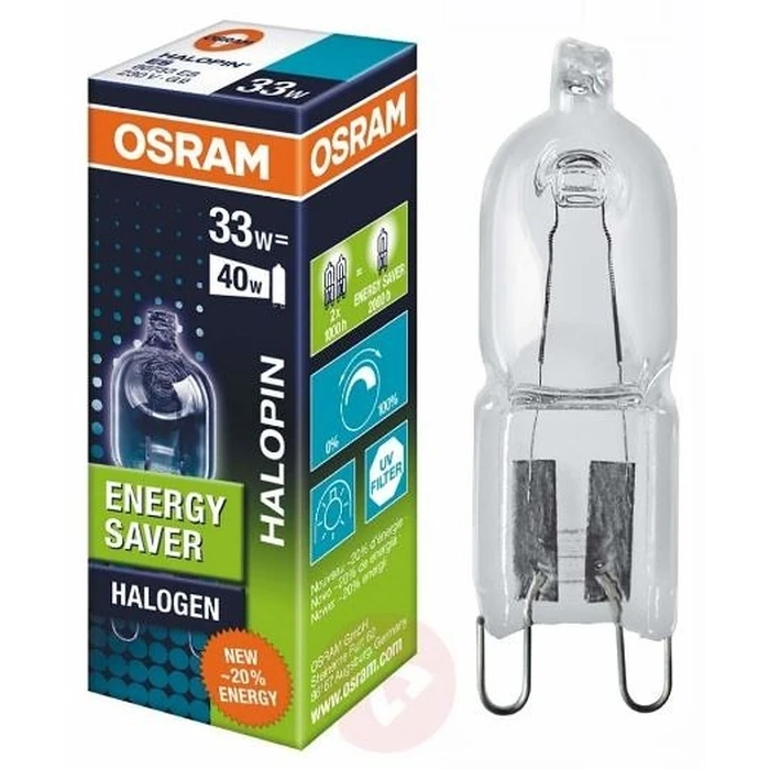 Λάμπα Αλογόνου Osram Halopin Bulb G9 33W (40W) warm-White 460lm