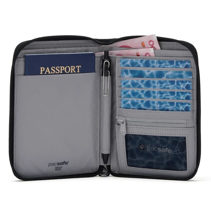 Ανδρικό Πορτοφόλι Pacsafe RFIDsafe Travel Organizer Black
