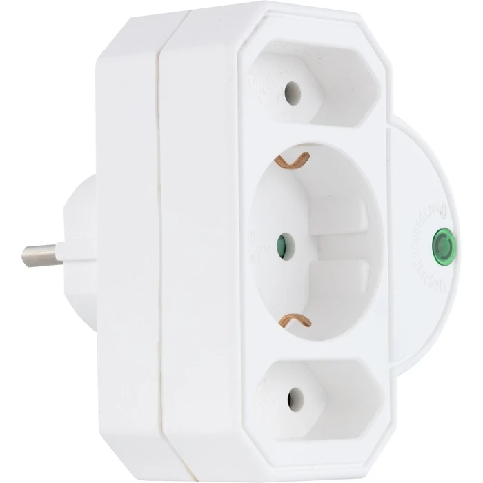 Ταφ REV 3-fach with Surge protection, White