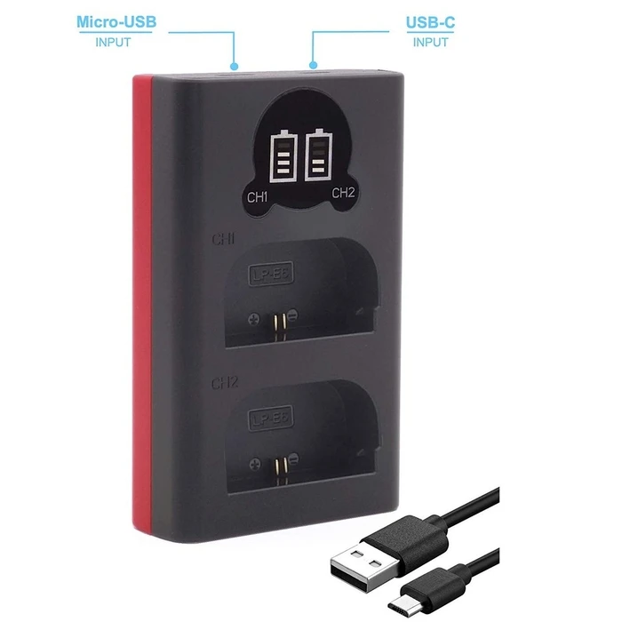 Φορτιστής Βιντεοκάμερας Baxxtar Pro LCD Dual for LP-E6