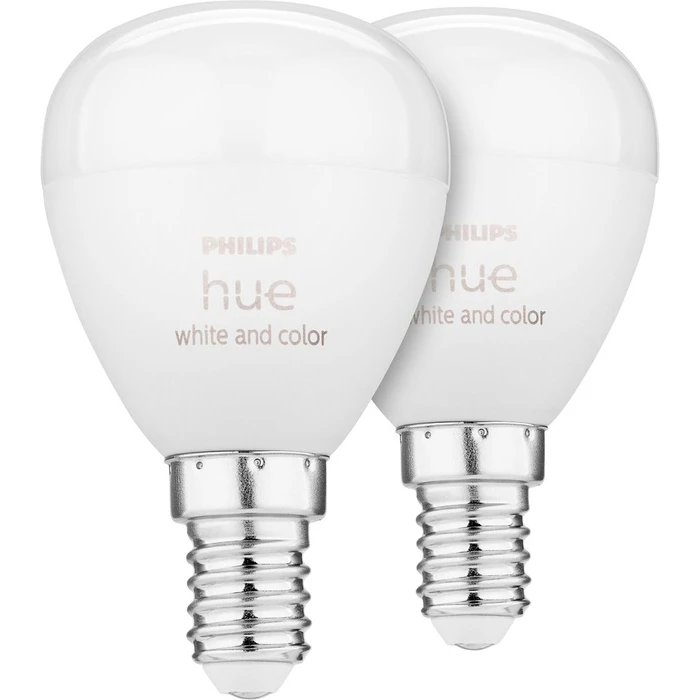 Smart Λάμπες LED Philips Hue Luster E14 2pack 5,1W 470lm White Amb. BT